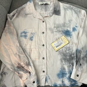 Vintage Havana Long Sleeve Parch Tebcel Boxy Shirt Brand New with Tags